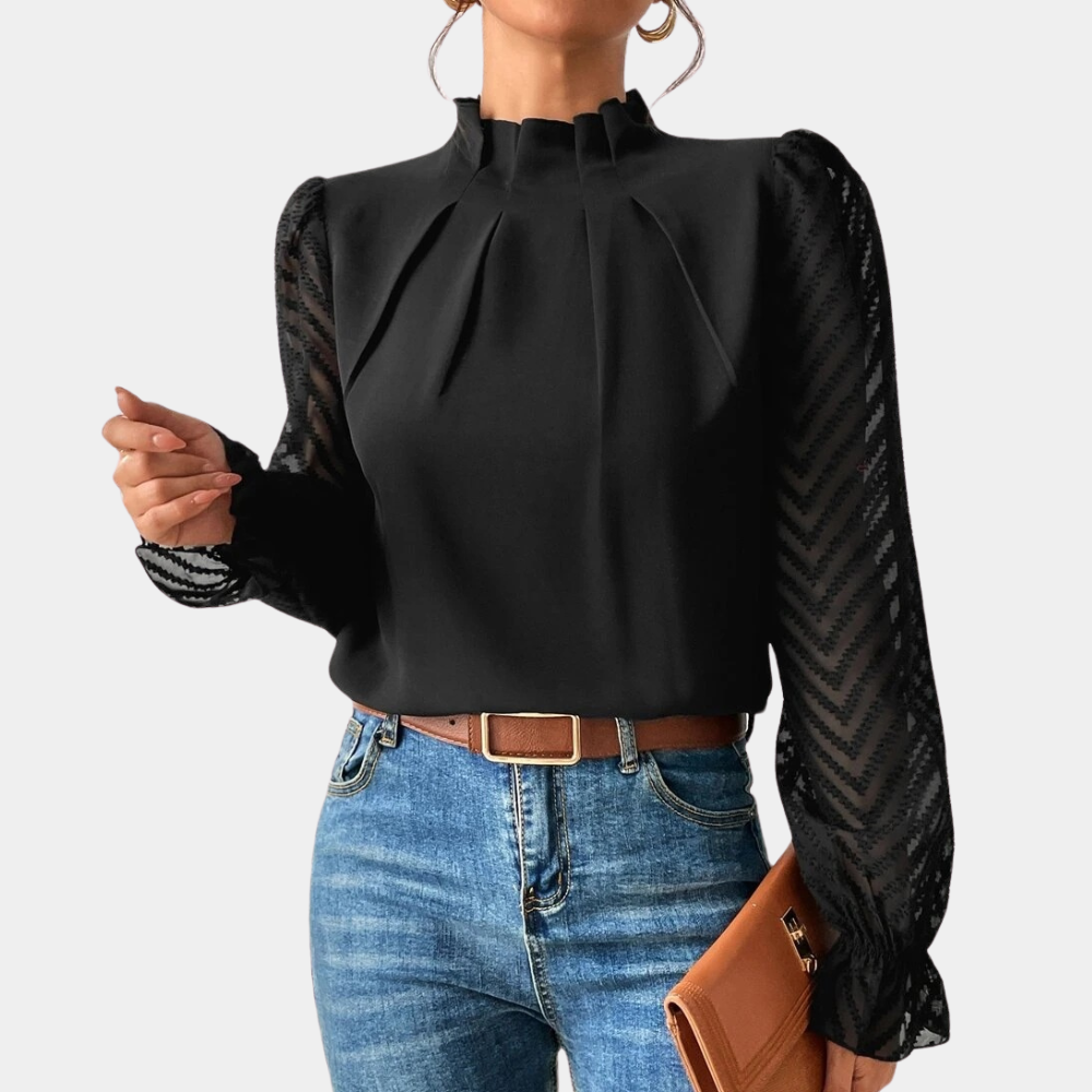 Felicia - Sheer Sleeve Blouse