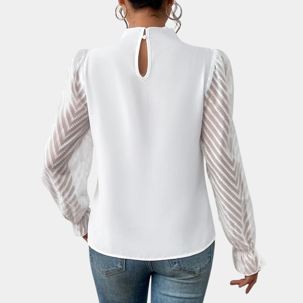 Felicia - Sheer Sleeve Blouse