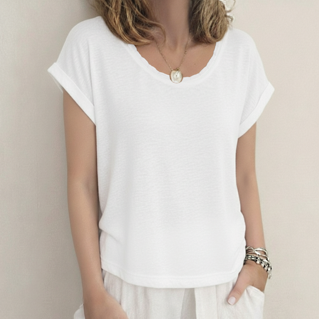 Ondine - Linen-Look T-Shirt
