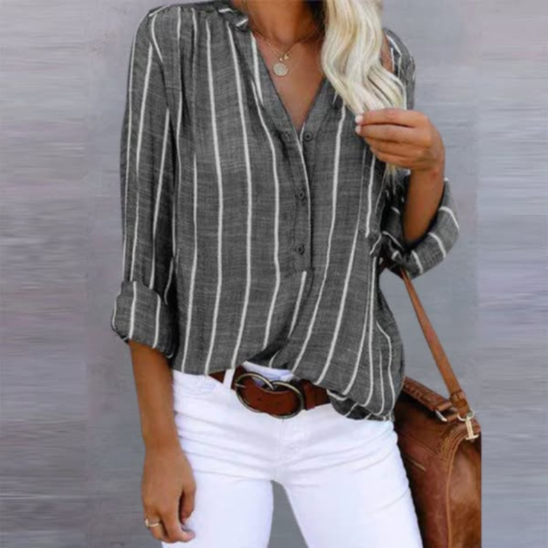Vanessa - Striped Summer Blouse