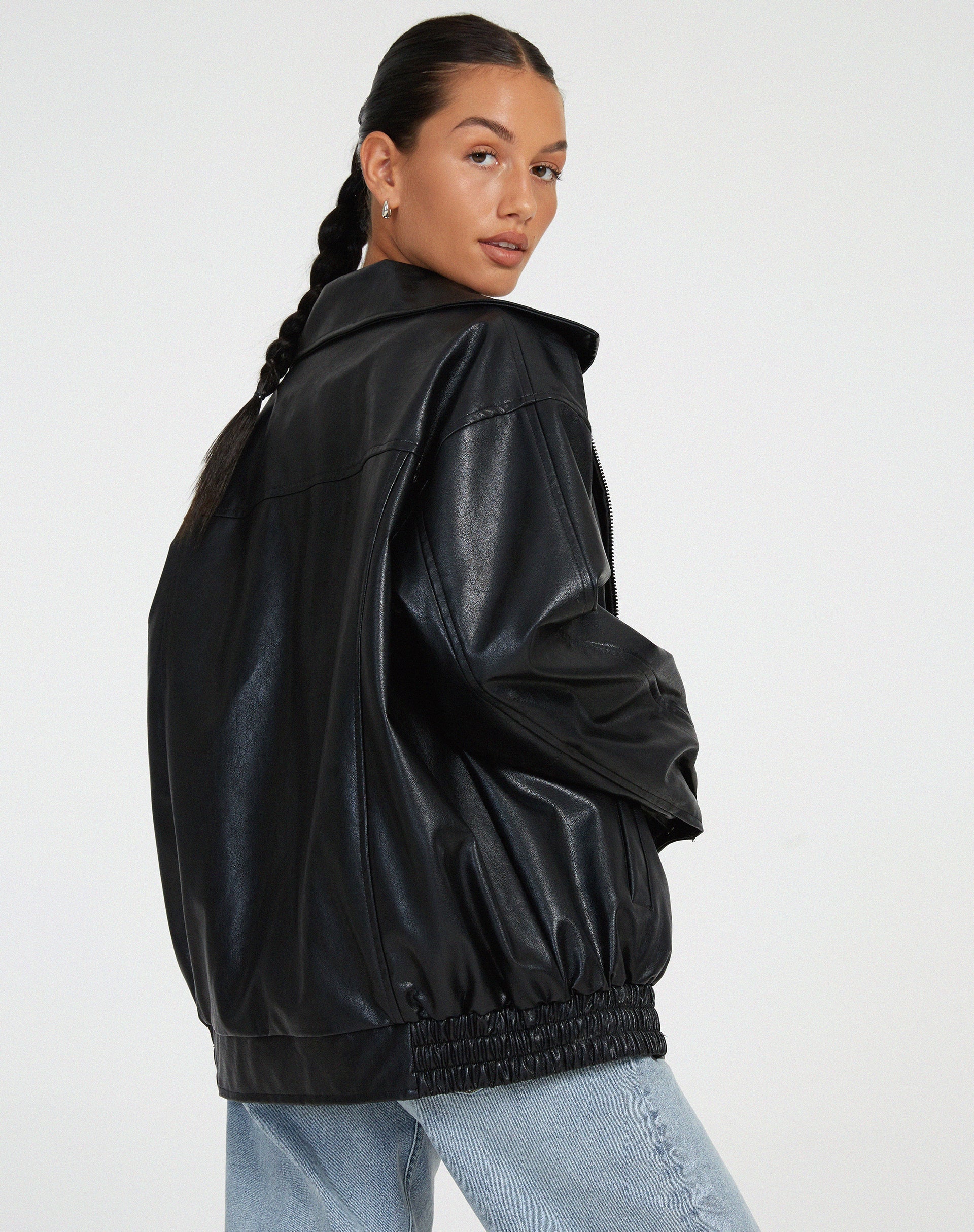 Ruby | Women’s Oversized Leather Bomber Jacket