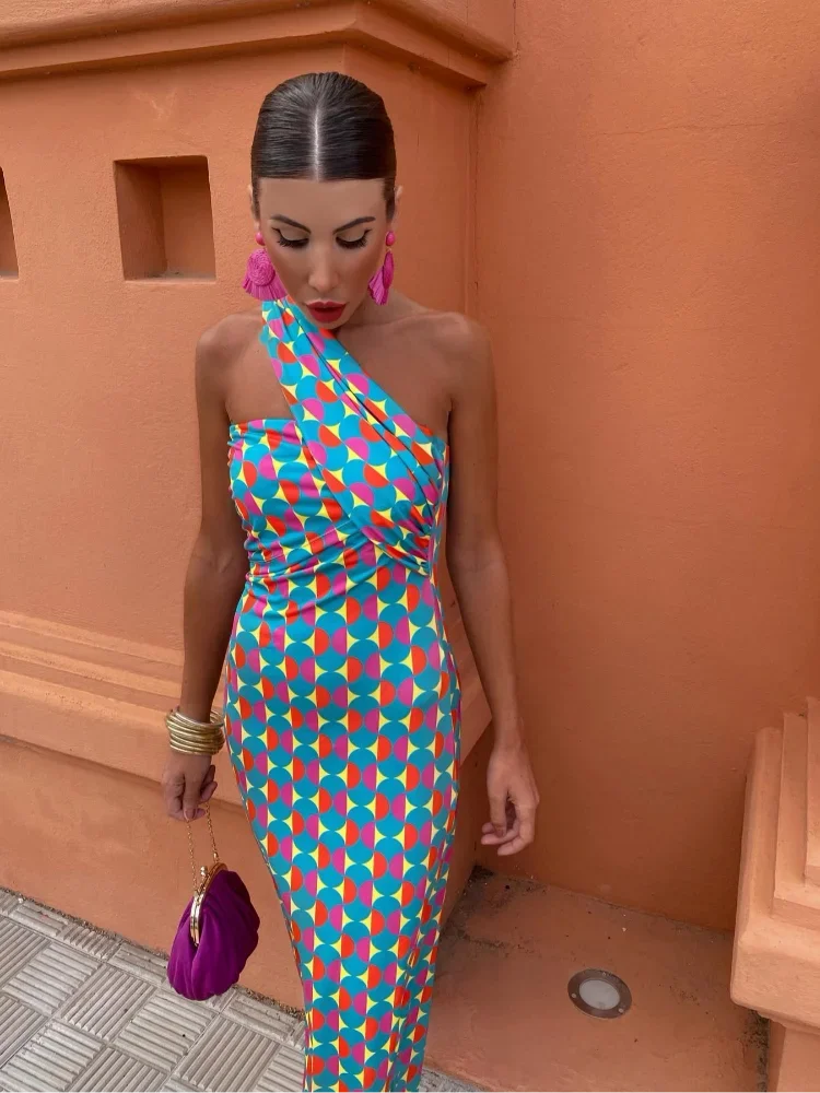 Dakota | Stylish Women’s One-Shoulder Printed Dress