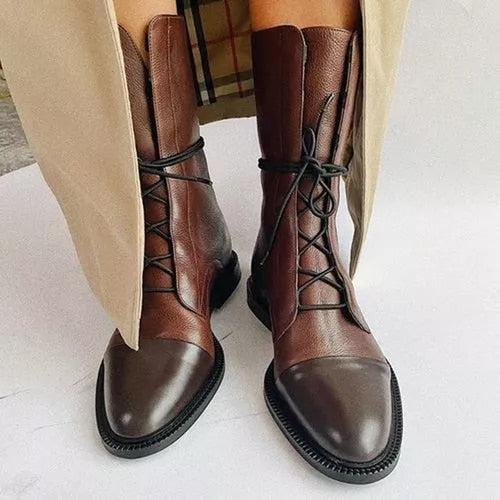 Sophia | Women’s Lace-Up Leather Ankle Boots