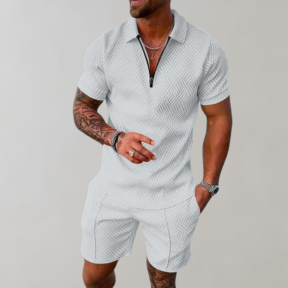 Magnus - Zip Polo Shorts Set