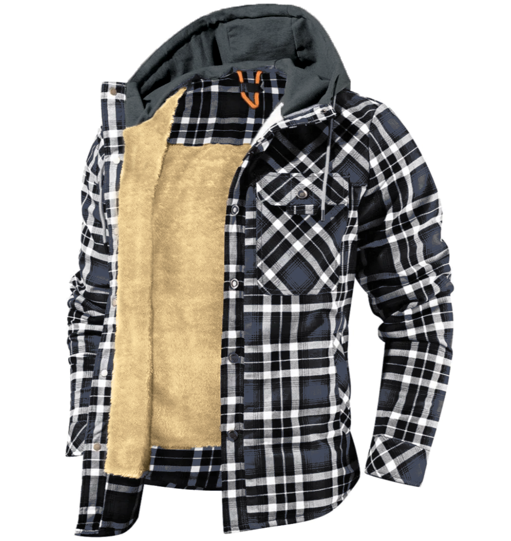 Soren - Plaid Hoodie Jacket