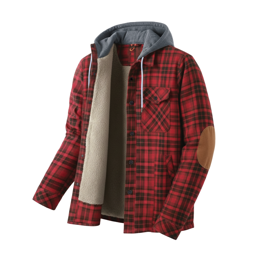 Qaren - Hooded Checked Jacket