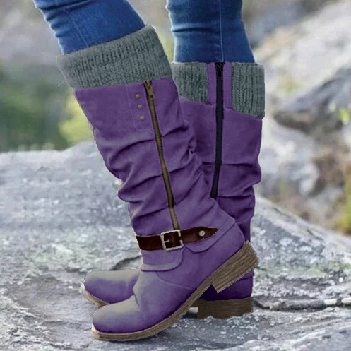 Maven - Buckle Knee-High Boots