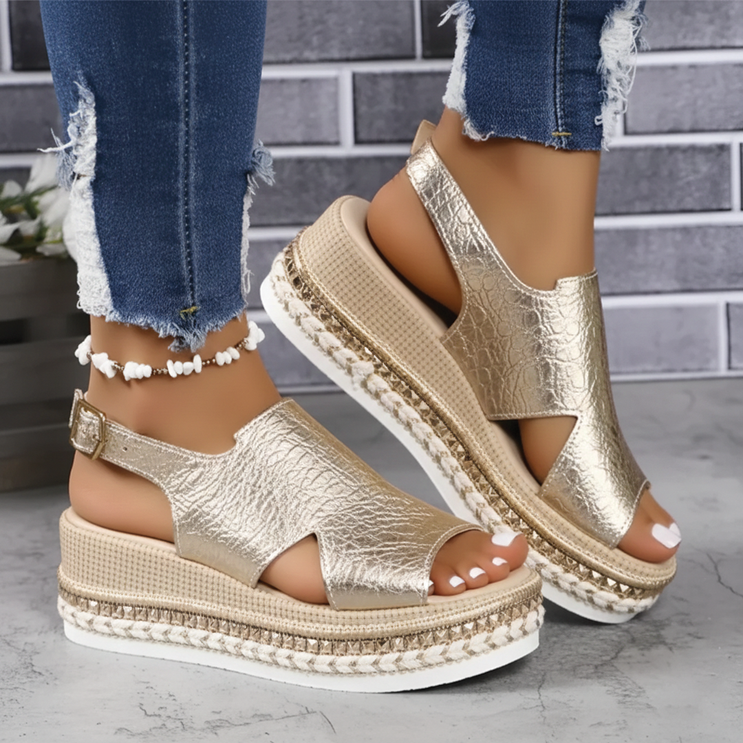 Prism - Slingback-sandaler med platform