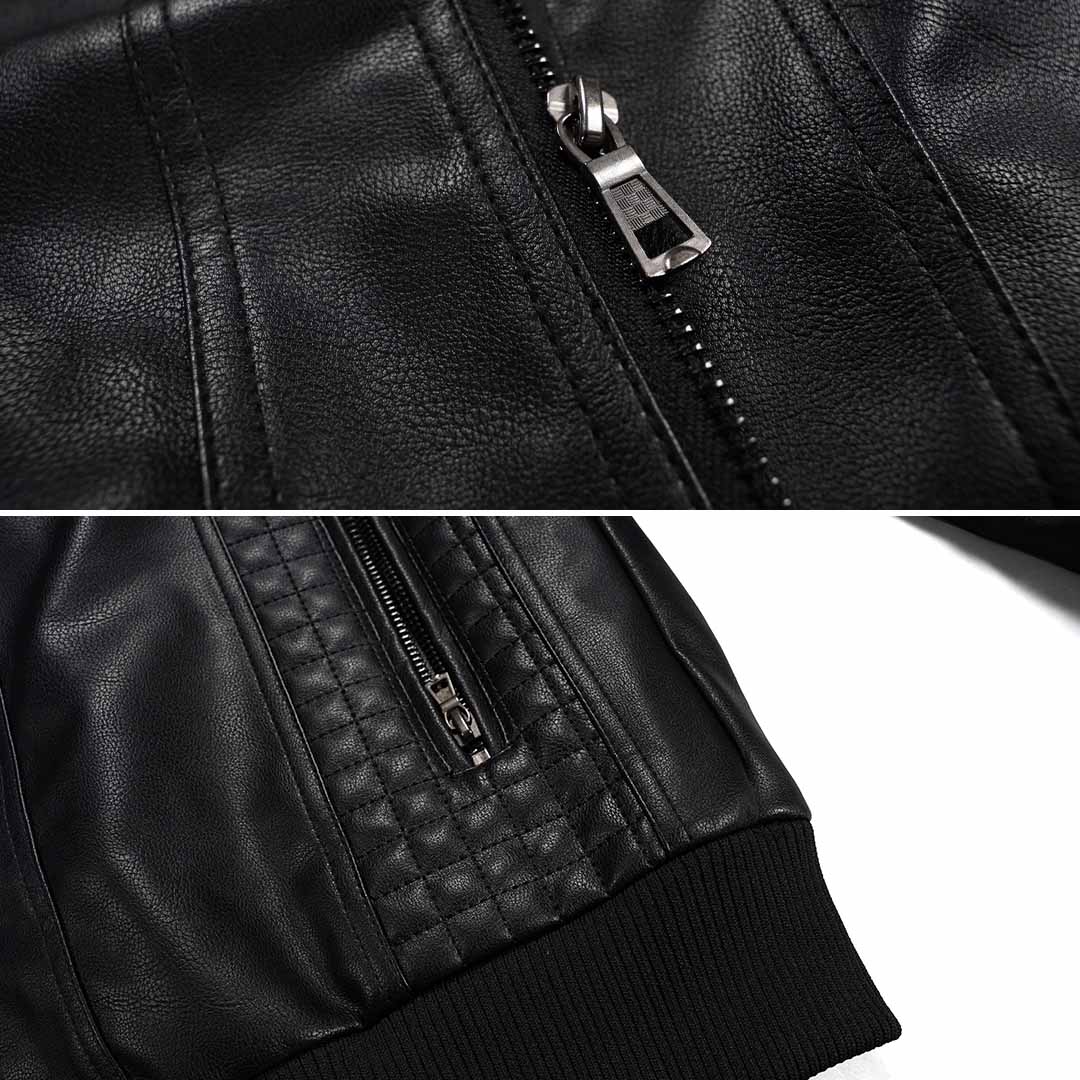 Jorvin - Vegan Leather Hooded Jacket