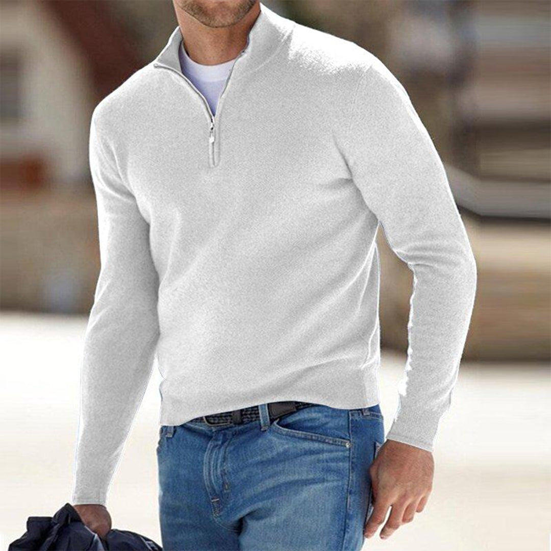 Corvex - Halvlynlås Sweater i Uld