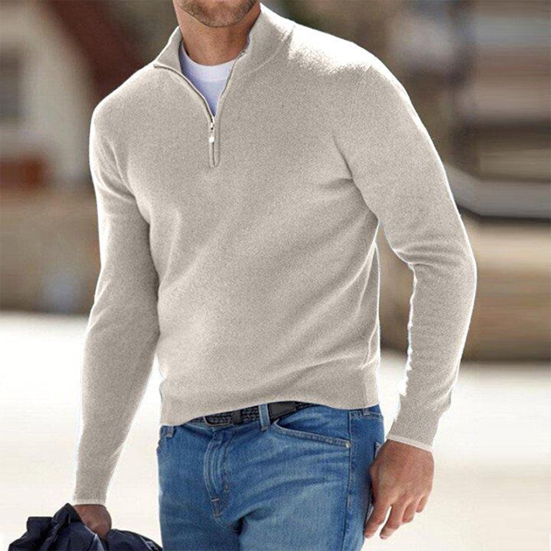 Corvex - Halvlynlås Sweater i Uld