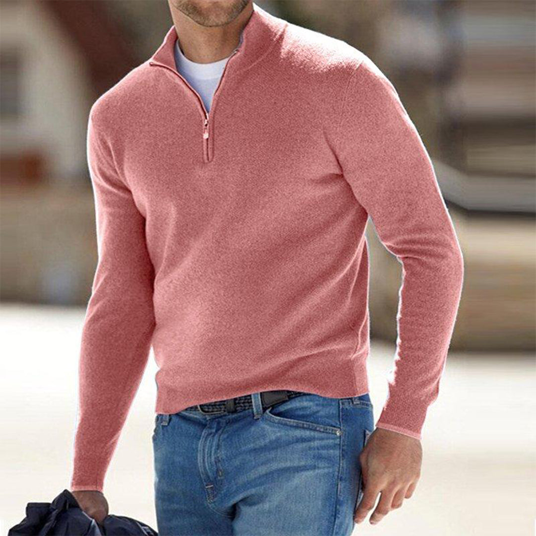 Corvex - Halvlynlås Sweater i Uld