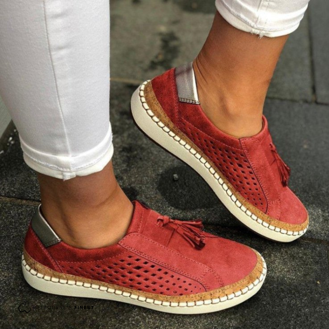 Qyra - Perforated Slip-On Shoes