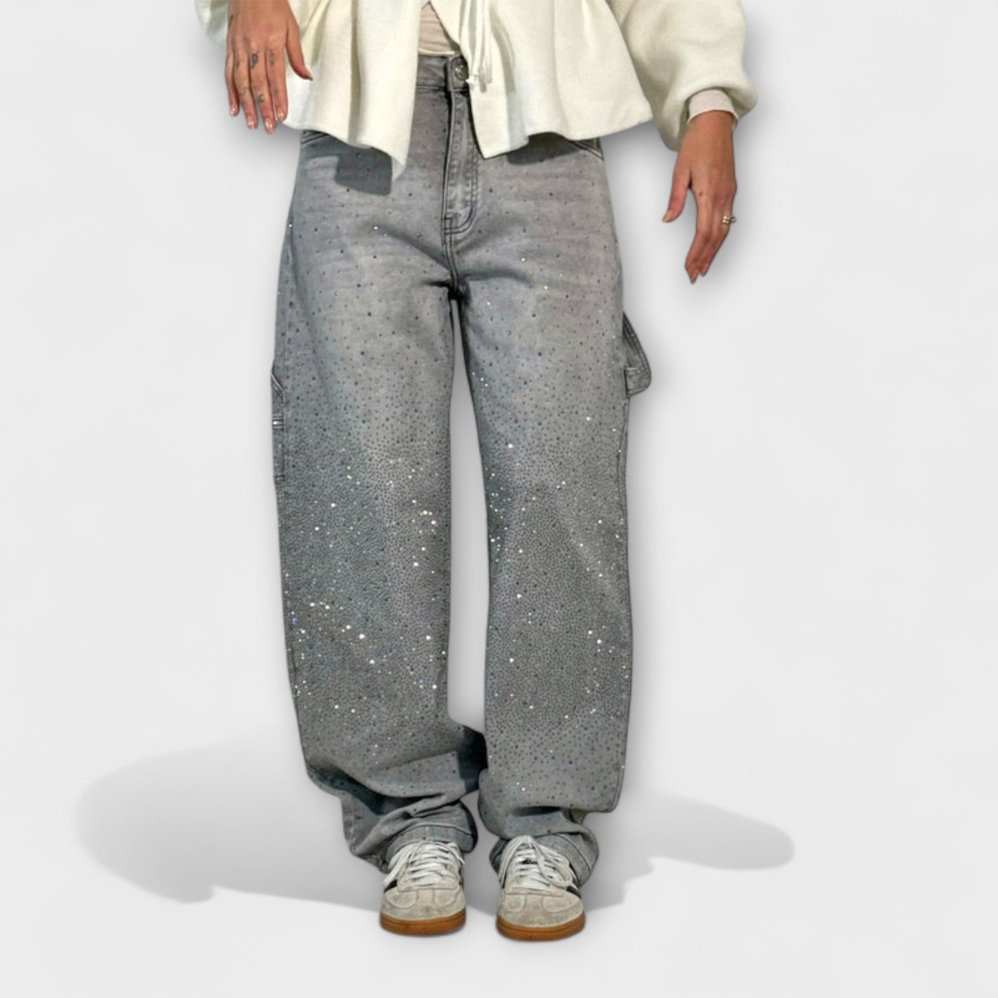 Fable - Shine Denim Jeans in Balloon Carpenter Style