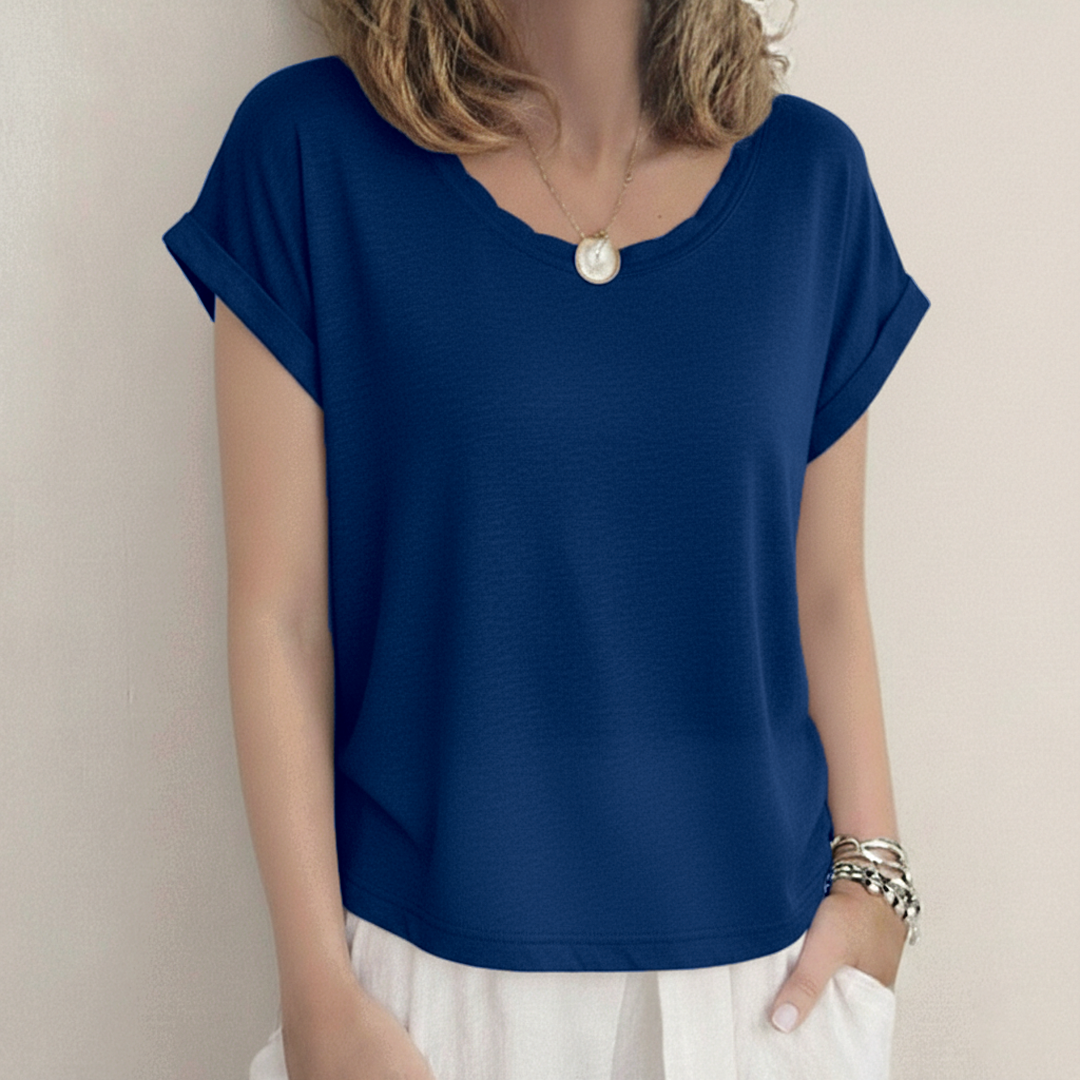 Ondine - Linen-Look T-Shirt