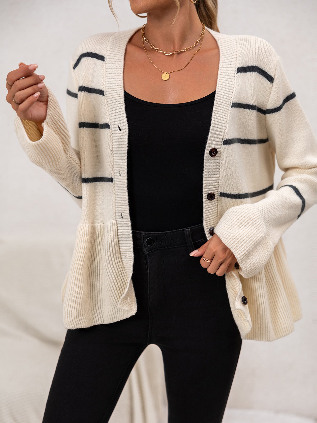 Dorothea - Striped Cardigan