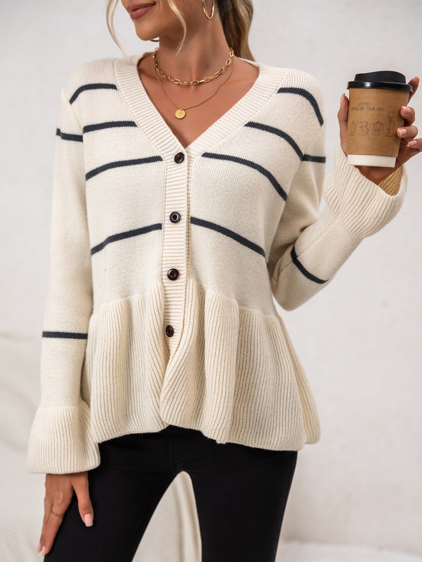 Dorothea - Striped Cardigan