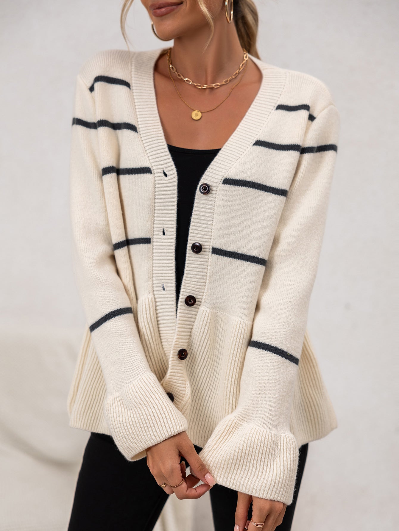 Dorothea - Striped Cardigan