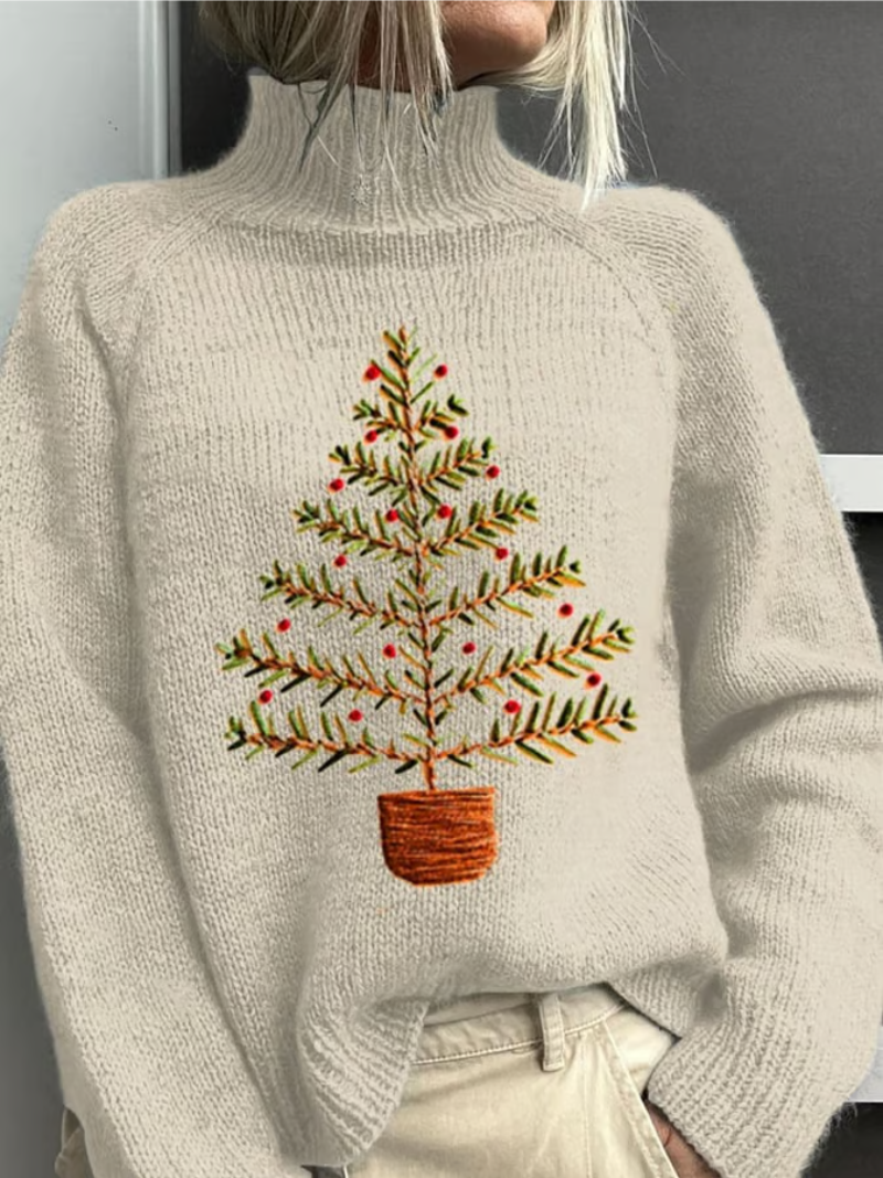 Elena - Christmas Sweater with Christmas Tree