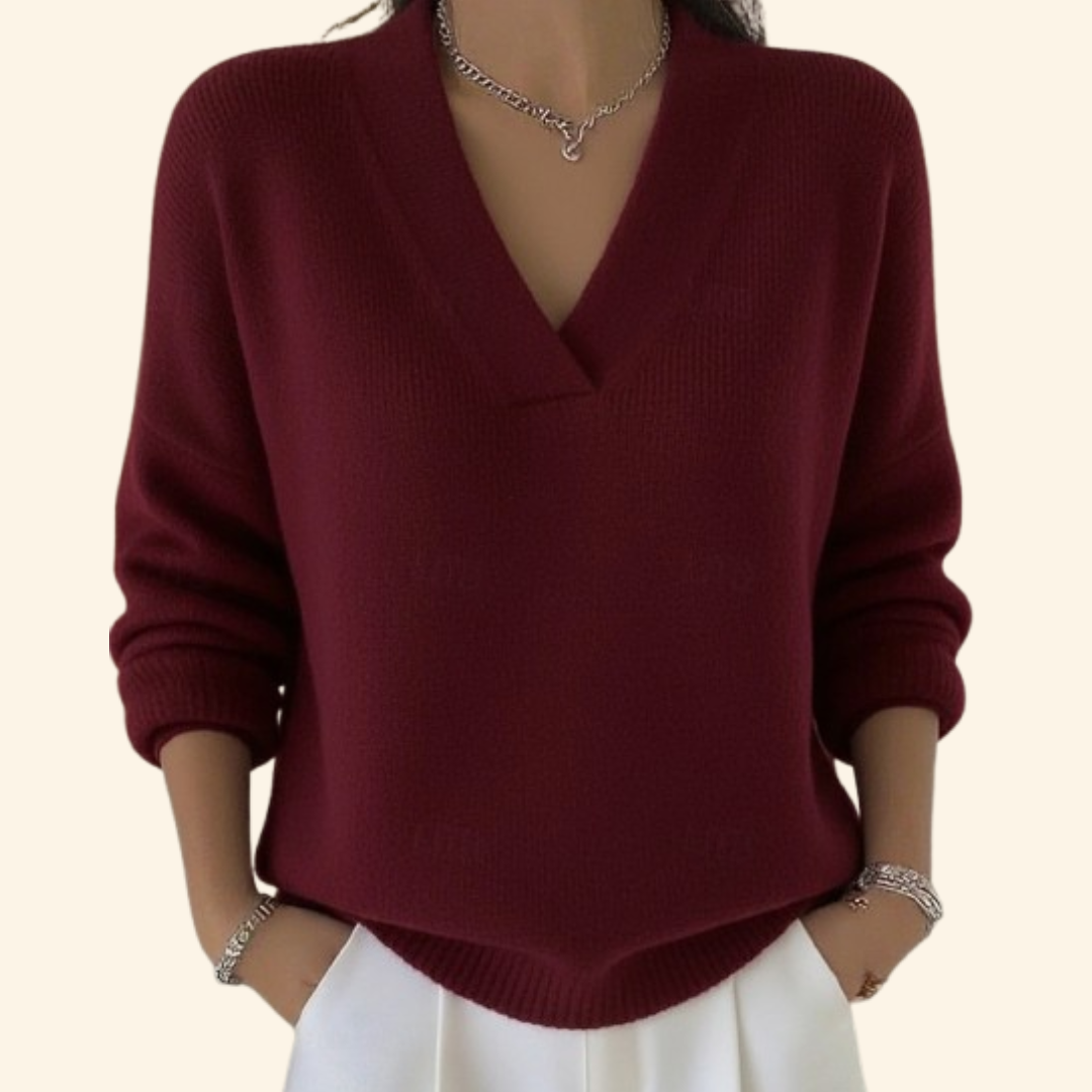 Faye | Relaxed V-Neck Sweater
