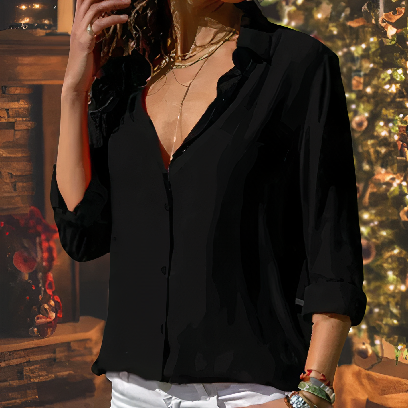Melina – Elegant Chiffonbluse