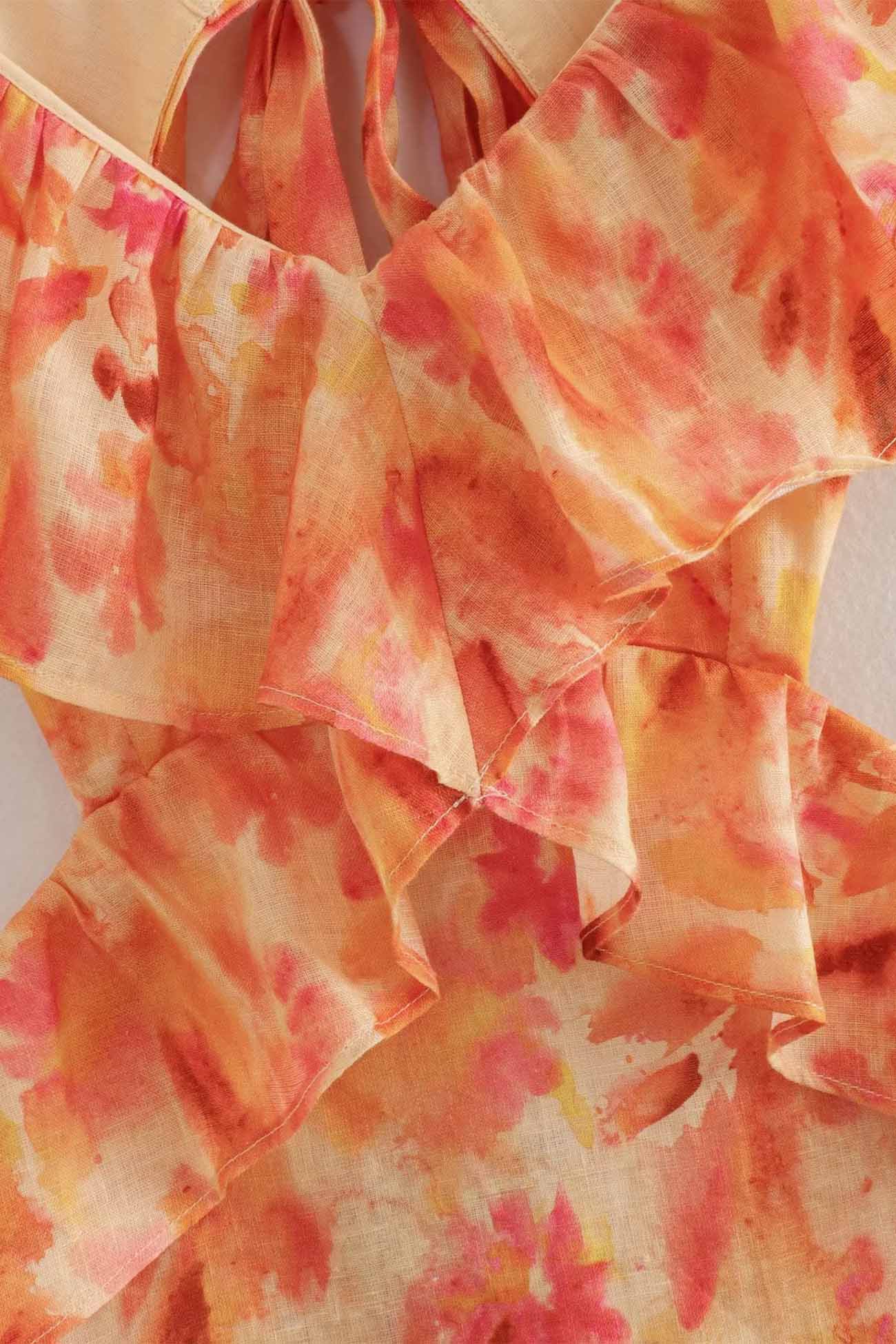 Bethany | Floral Elegant Ruffle Maxi Dress