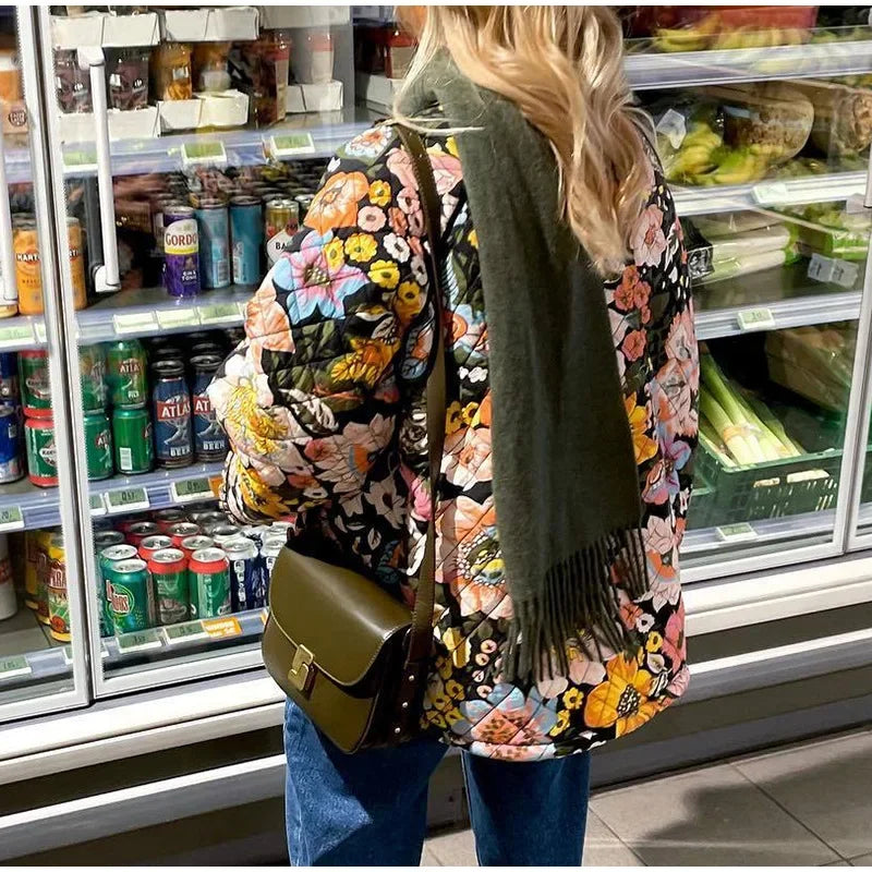 Bernice - Abrigo acolchado floral