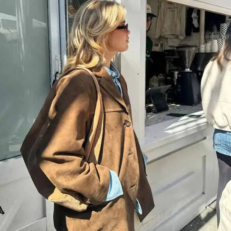 Elysia - Vintage Suede Blazer