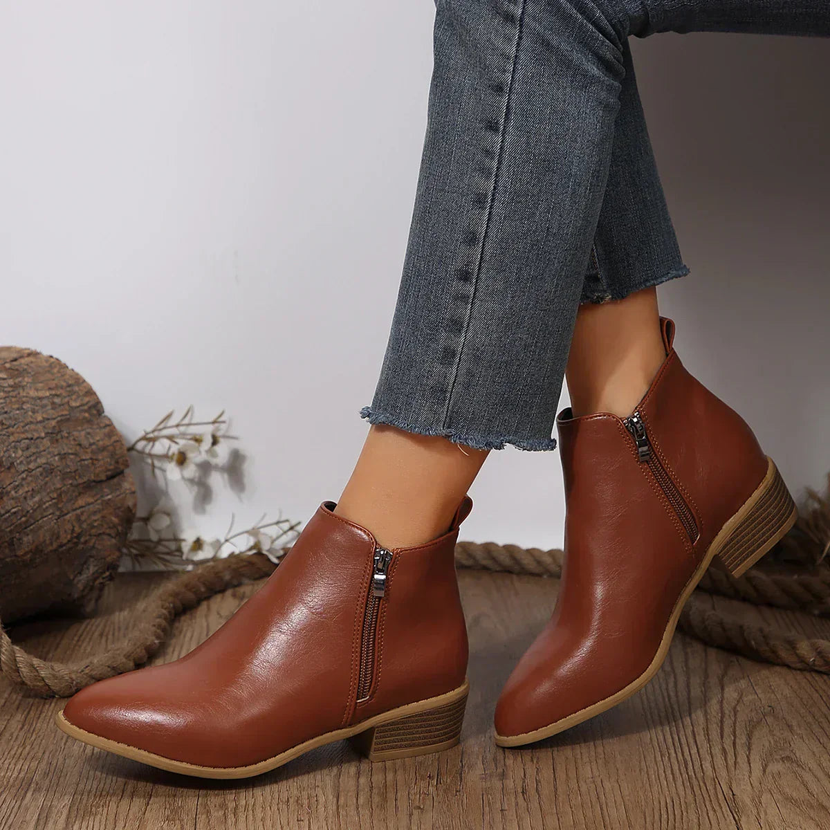 Ella | Women Spring Casual Side-Zip Ankle Boots