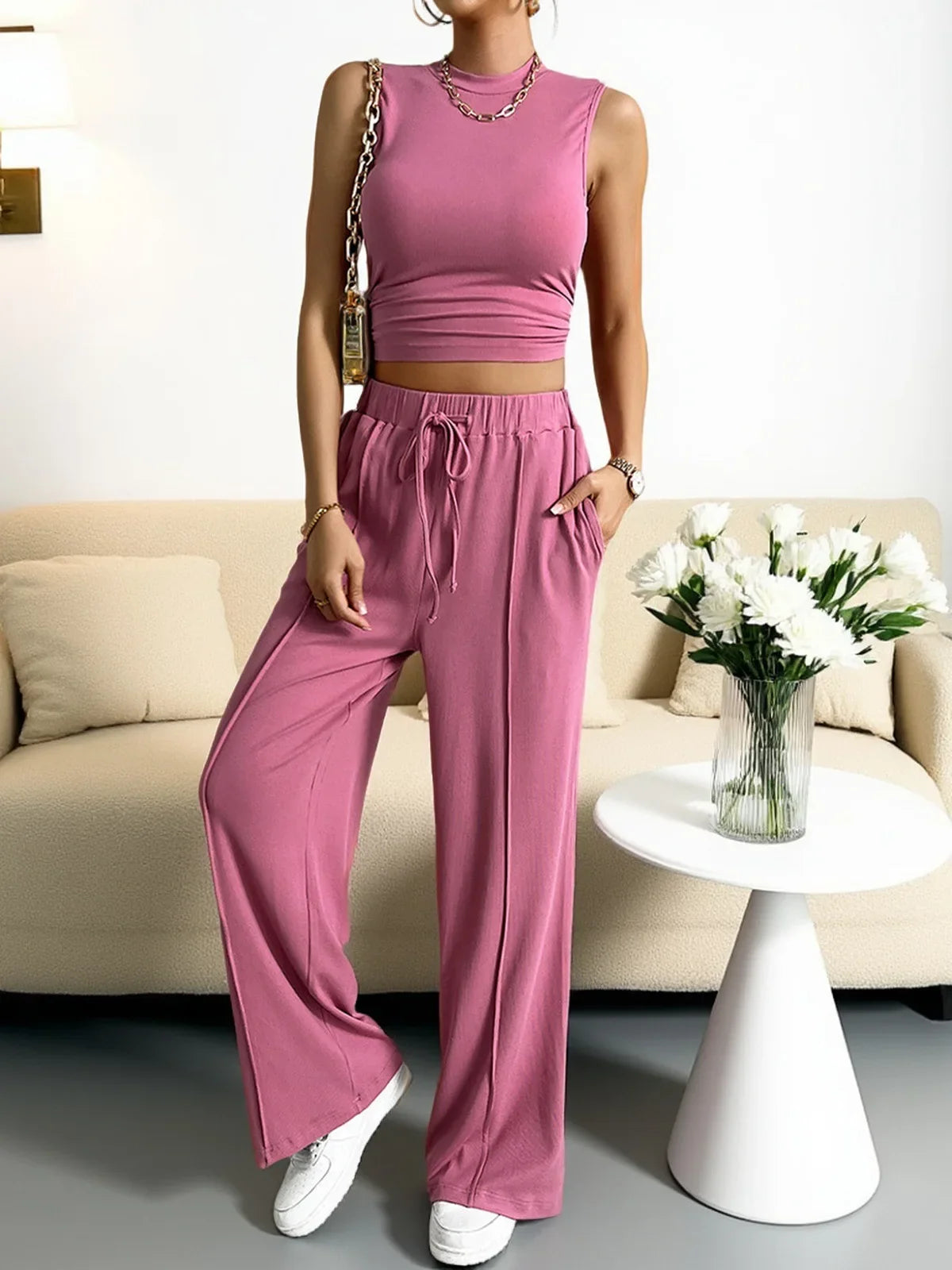 Prisila – Summer Two-Piece Pants Set