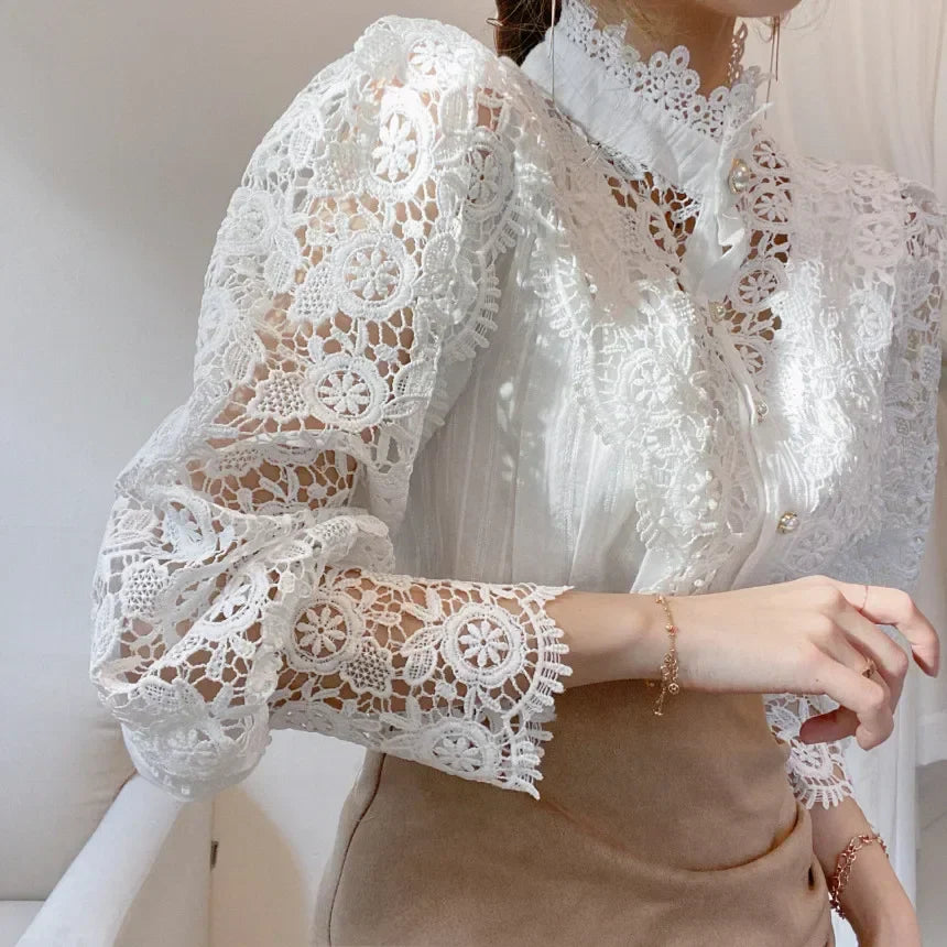 Charlotte - Lace Detail Blouse