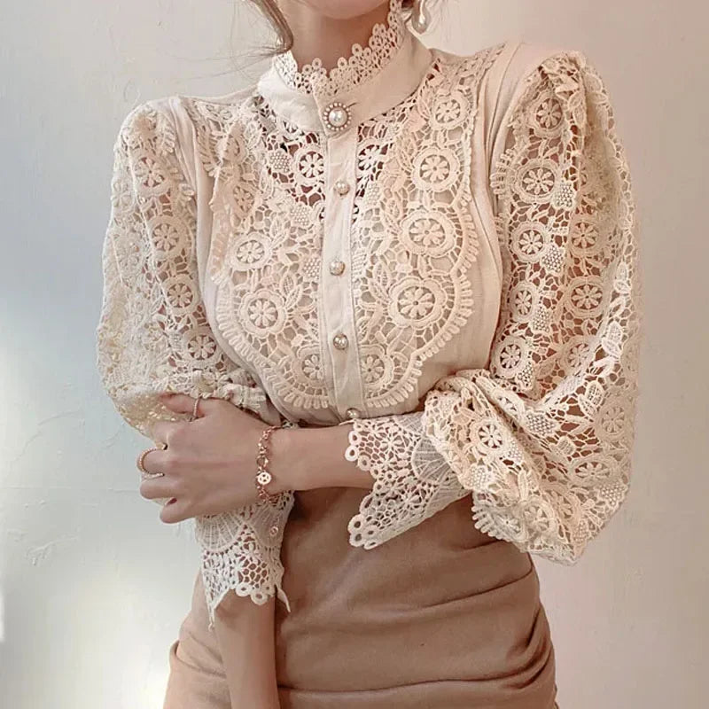 Charlotte - Lace Detail Blouse