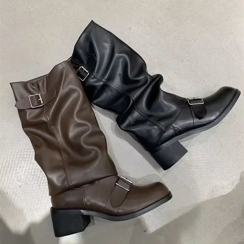 Juno - Knee-High Platform Boots