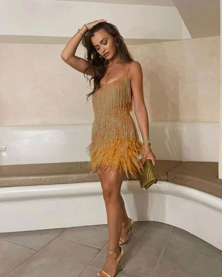 Nyelle - Glamourøs pailletcocktailkjole