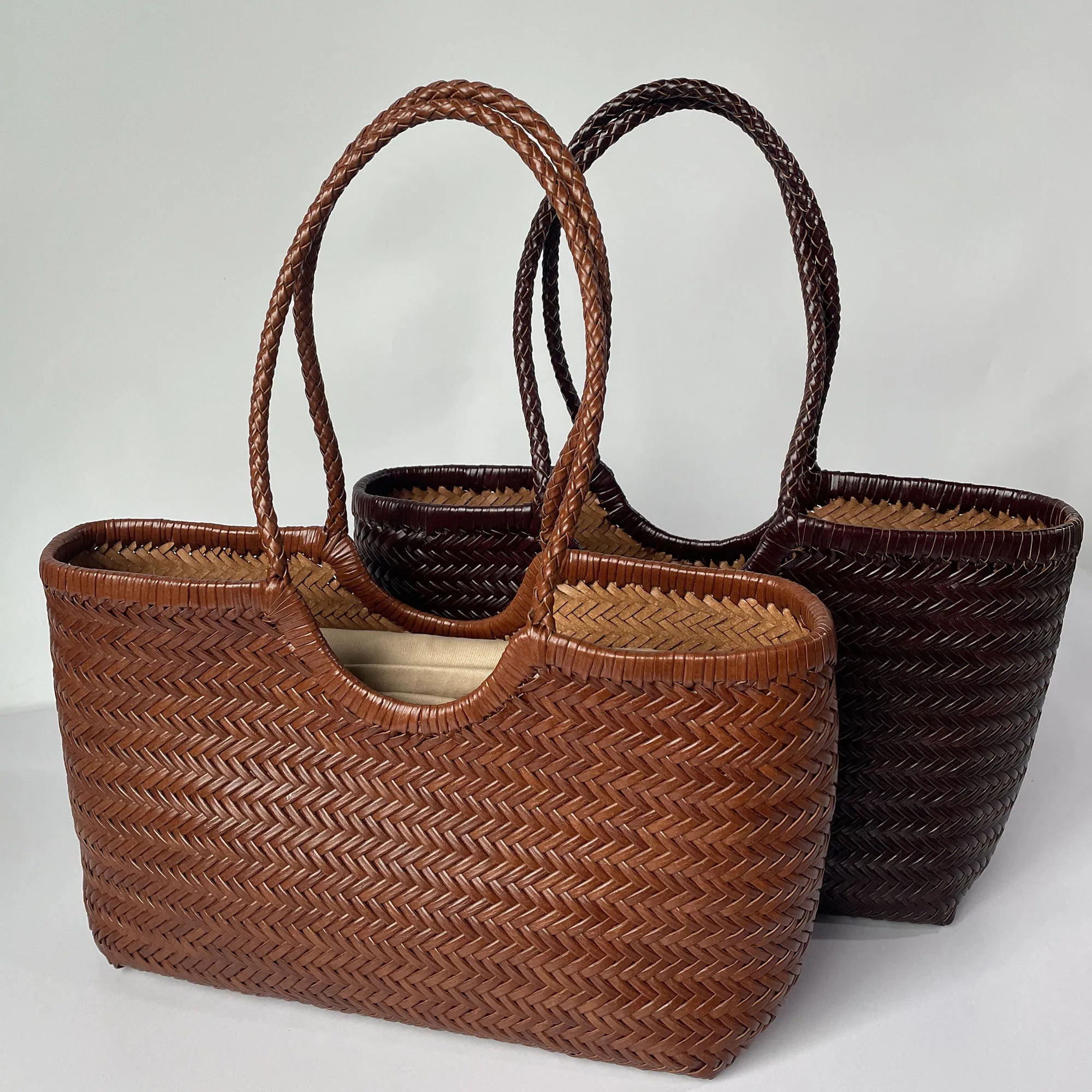 Olyviae - Leather Woven Tote Bag