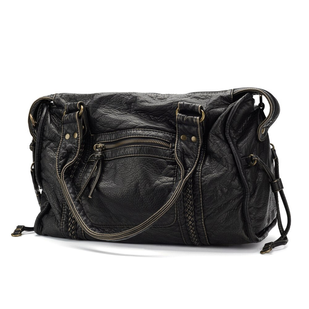 Pavira - Vegan Leather Structured Shoulder Handbag