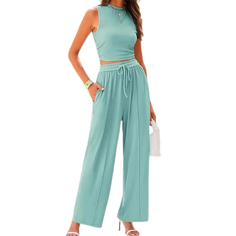Prisila – Summer Two-Piece Pants Set