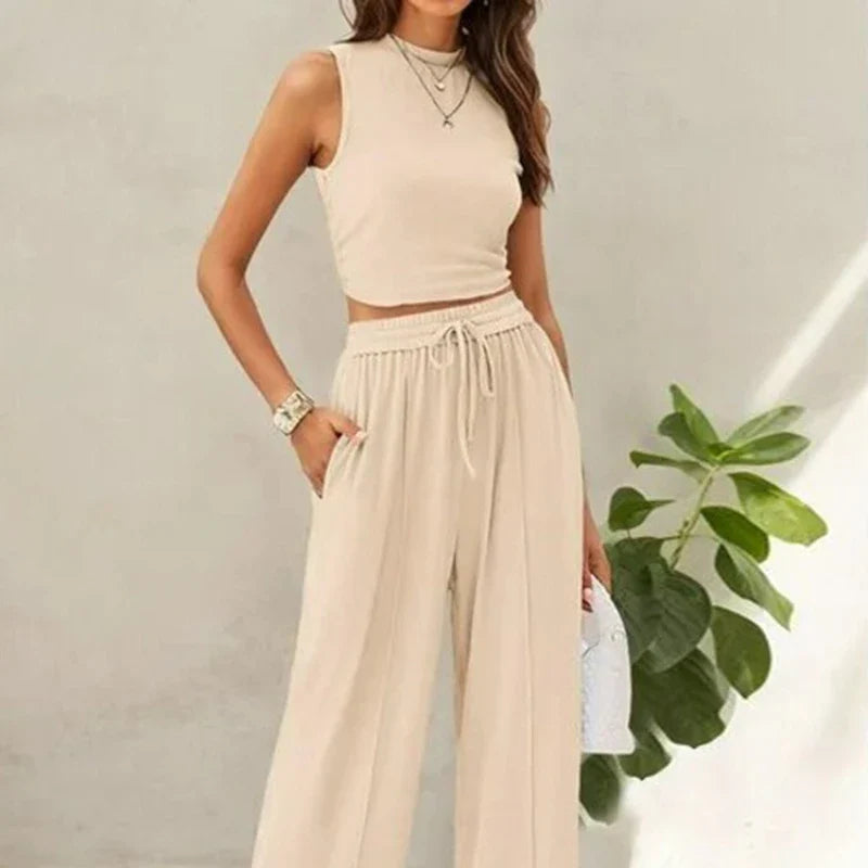 Prisila – Summer Two-Piece Pants Set