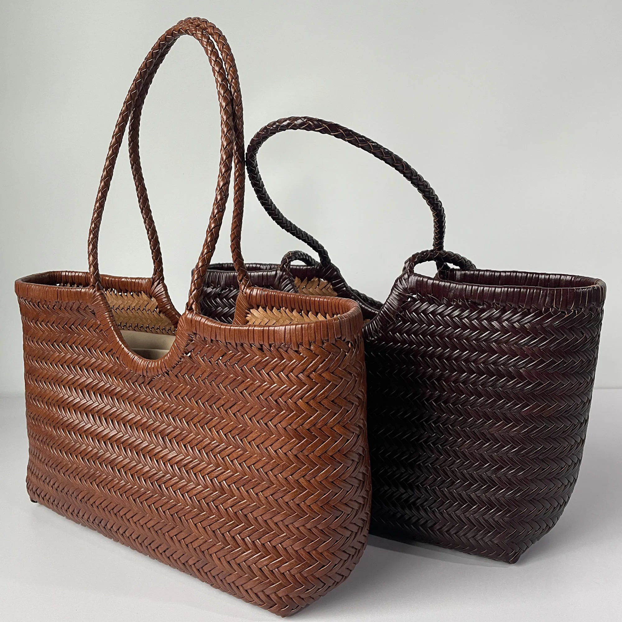 Olyviae - Leather Woven Tote Bag