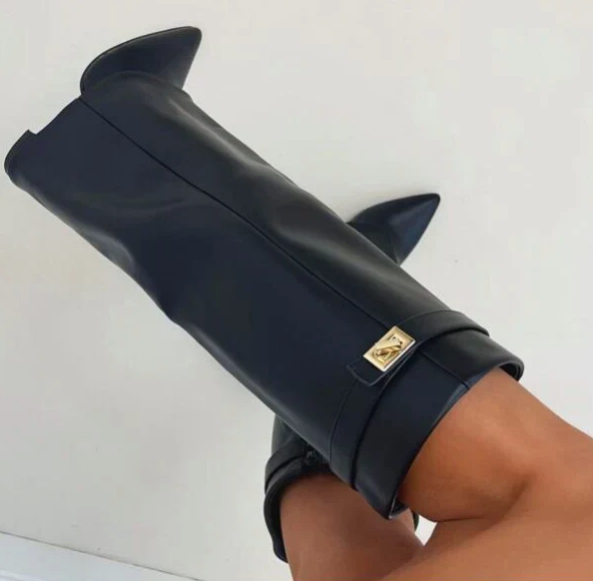 Saffron - Flap Knee-High Boots