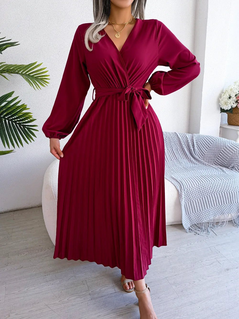 Javana - V-Neck Maxi Dress