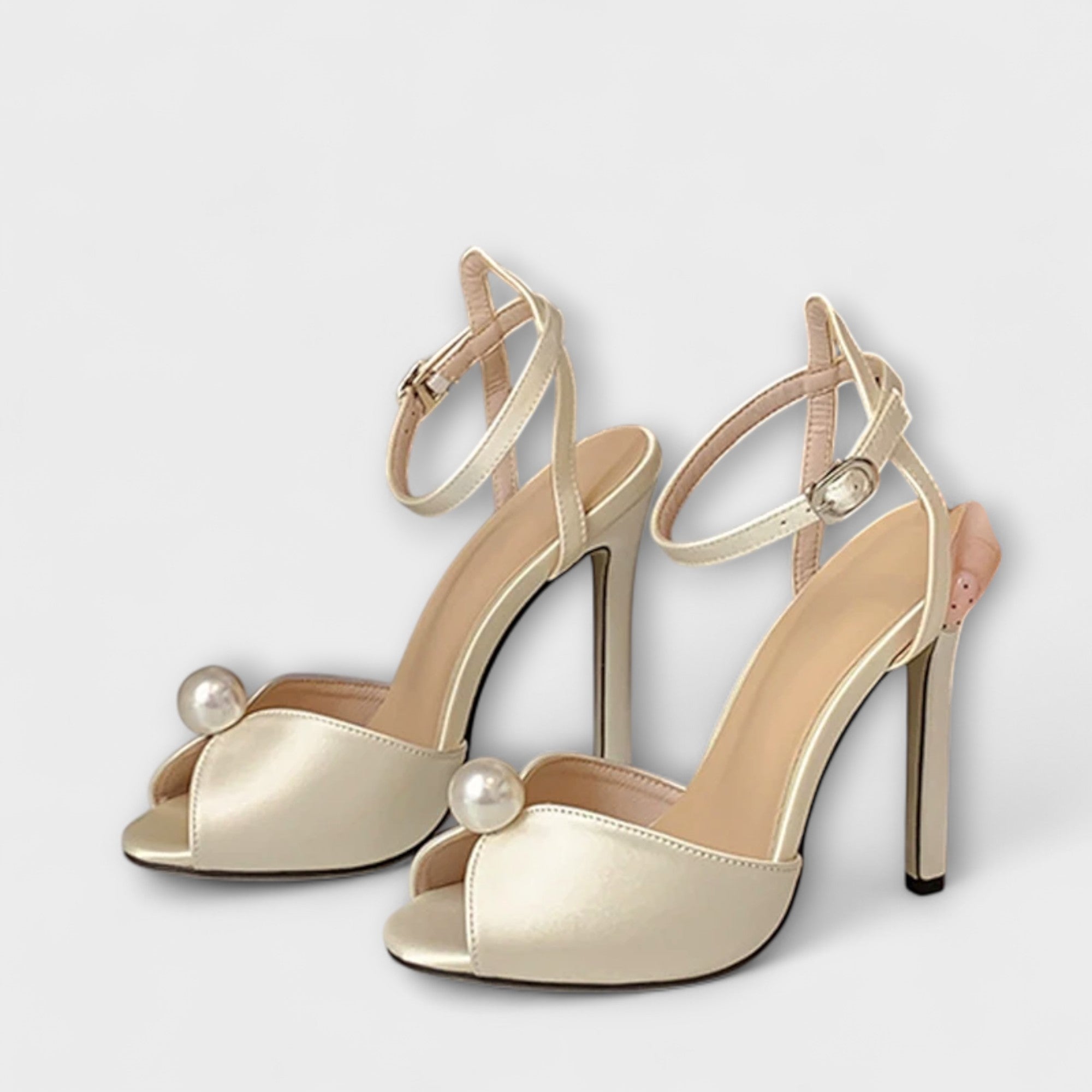 Liyke - High-quality, comfortable silk peep-toe shoes