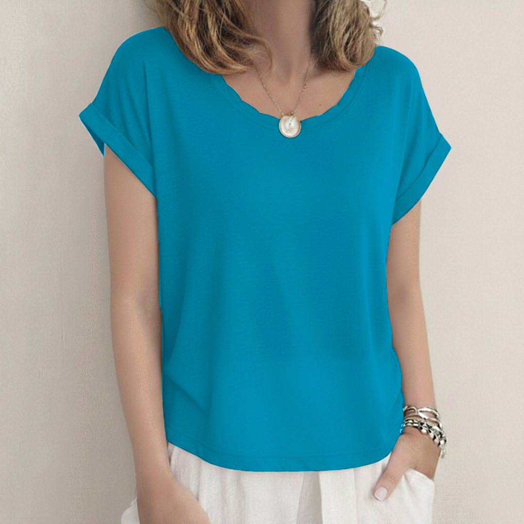 Ondine - Linen-Look T-Shirt
