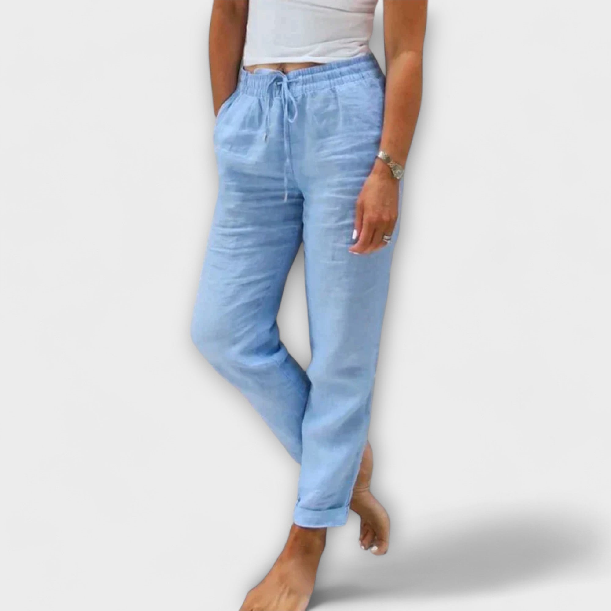 Stacy - Lightweight linen trousers