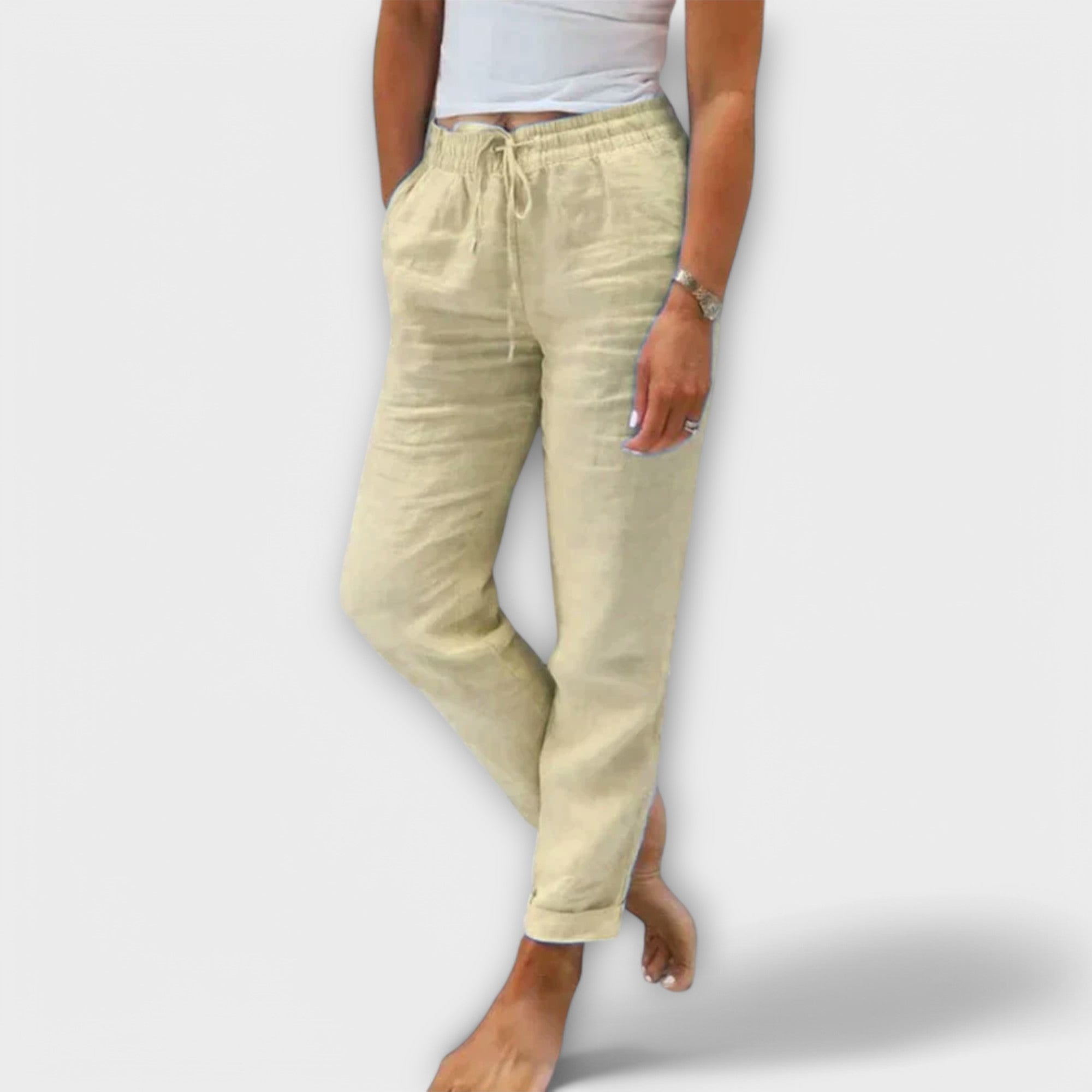 Stacy - Lightweight linen trousers
