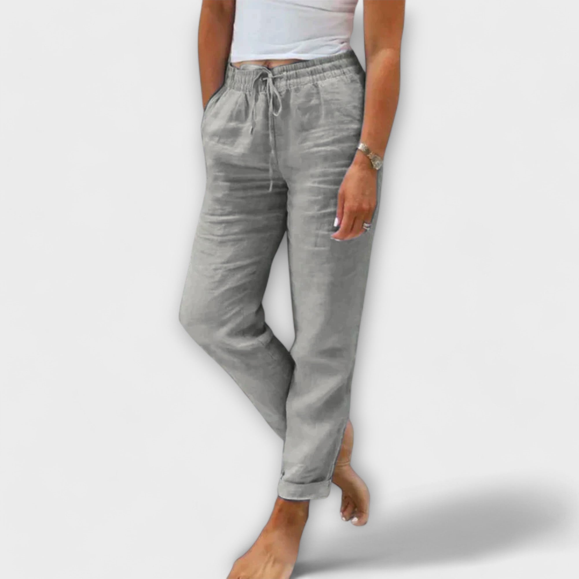 Stacy - Lightweight linen trousers