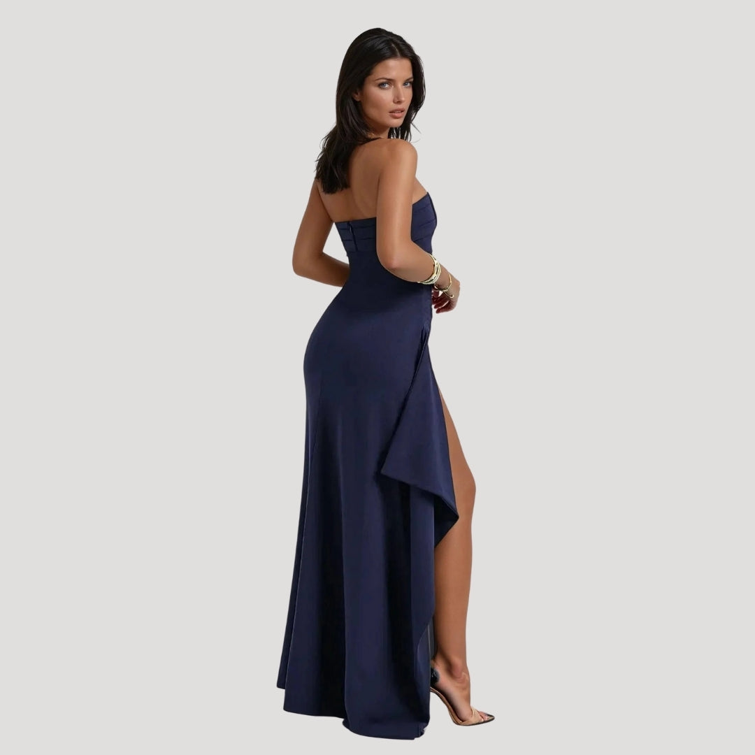 Clara | Women Wedding Guest Strapless Maxi Dress