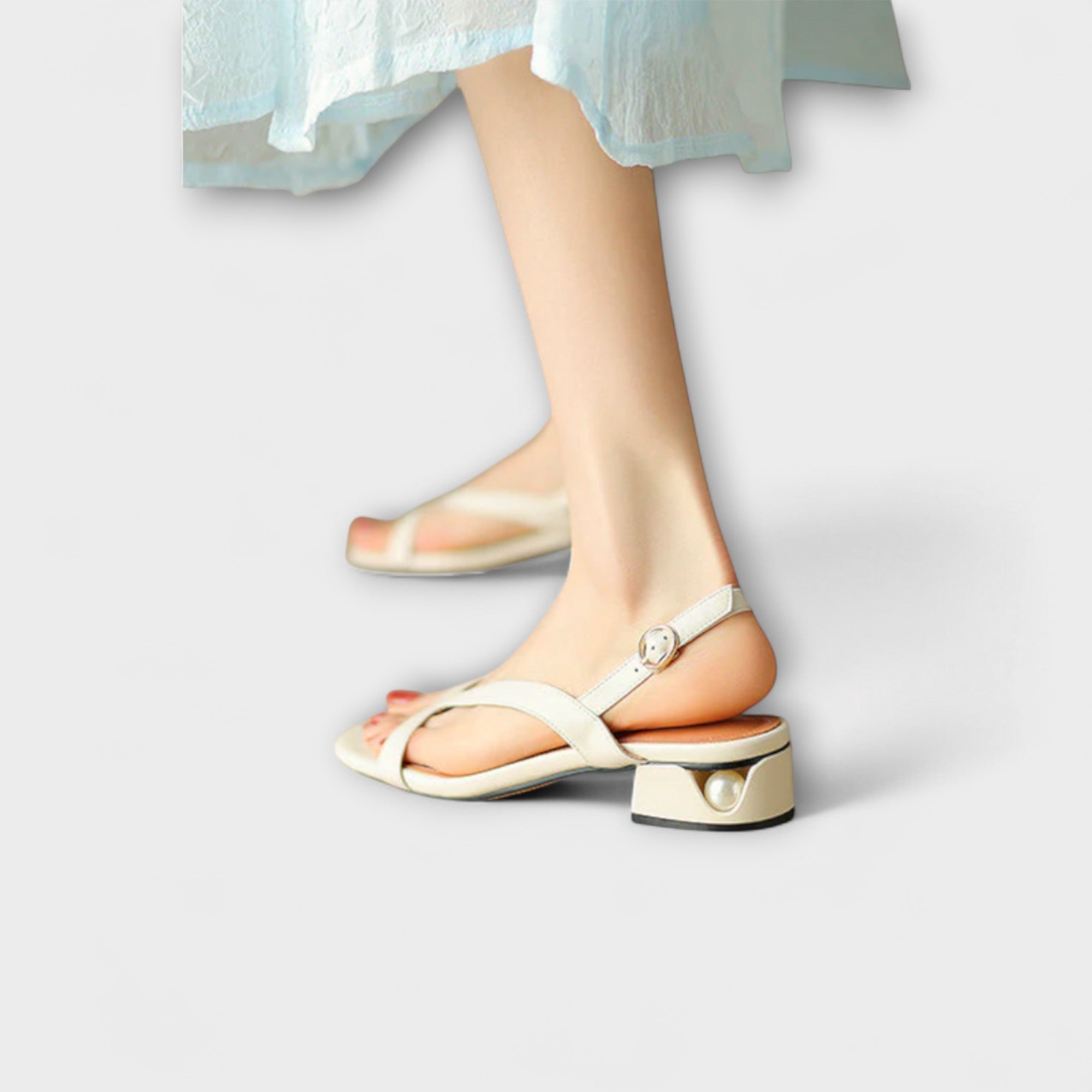 Evelyn - Elegant flat sandals Minna with a refined finish