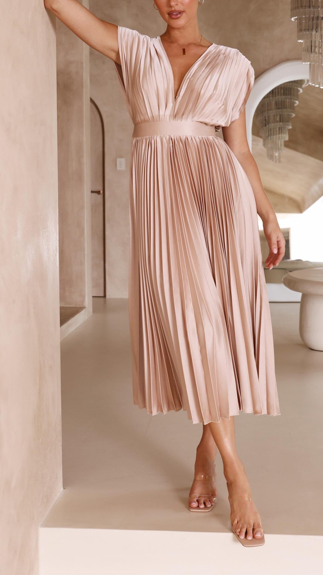 Pivelle - Pleated Maxi Dress