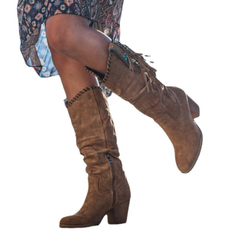 Celeste - Western Knee-High Boots
